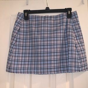 Urban Outfitters Powder Blue Plaid Skirt